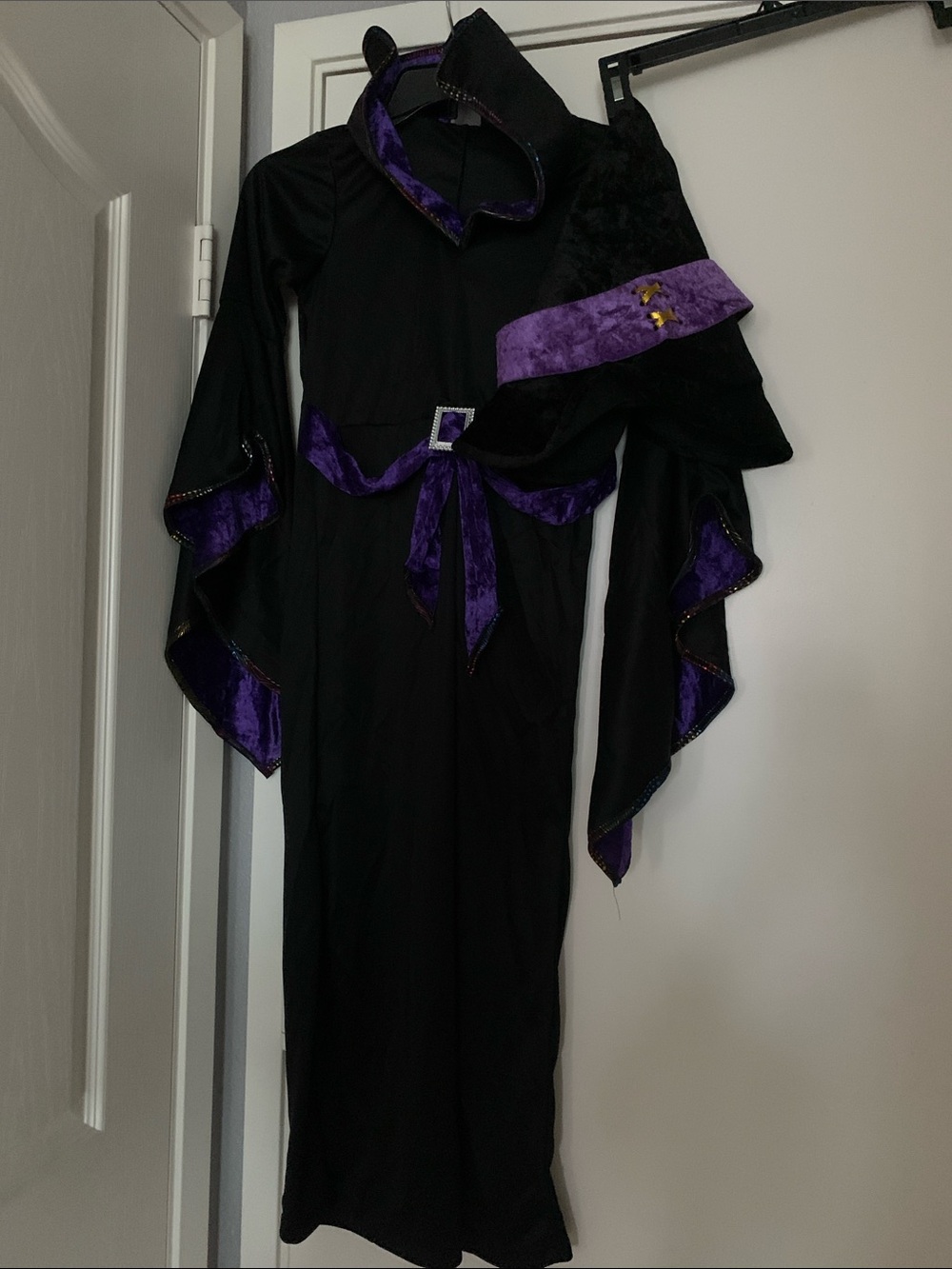 Spirit Black and Purple Girls Witch Costume with Hat
